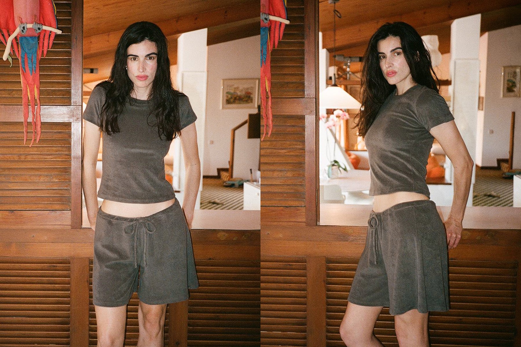 Terry Girona Drawstring Short - Espresso