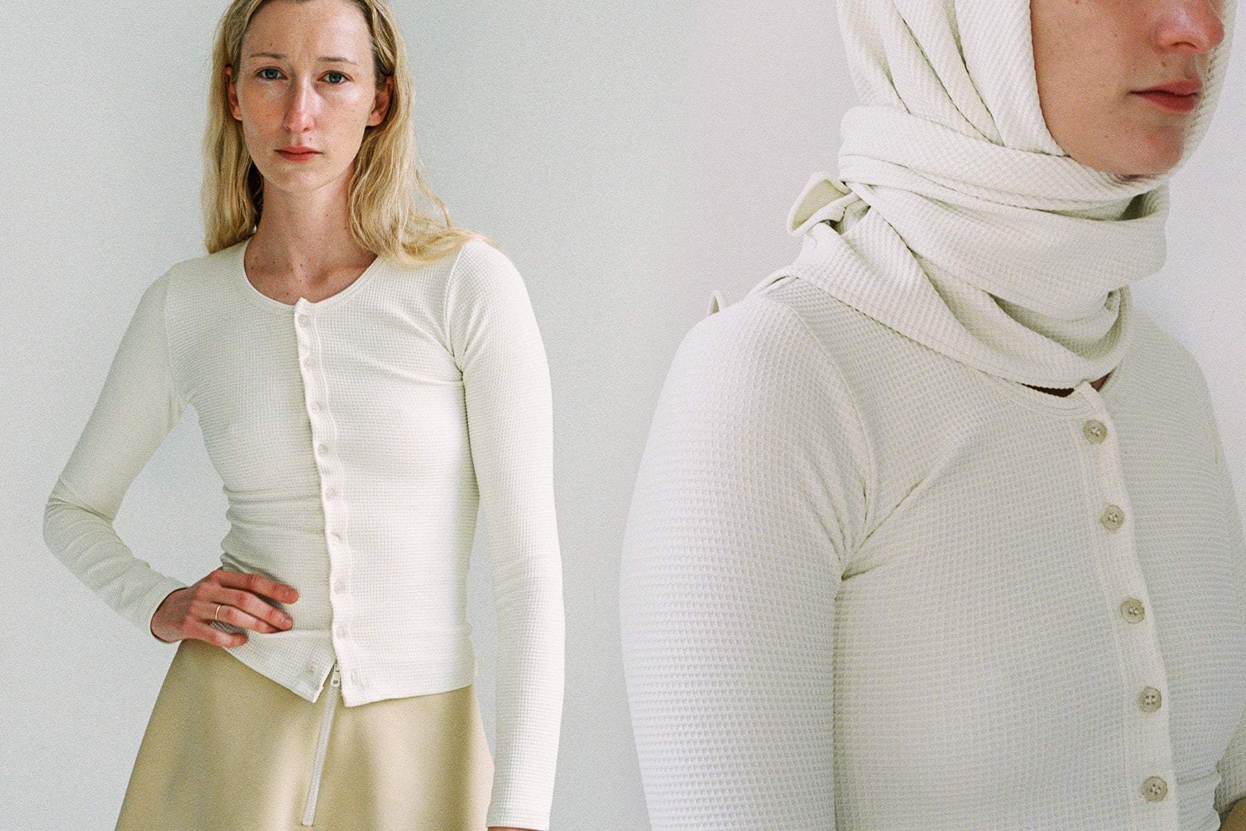 Thermal Sophie Cardigan - Natural | GIL RODRIGUEZ