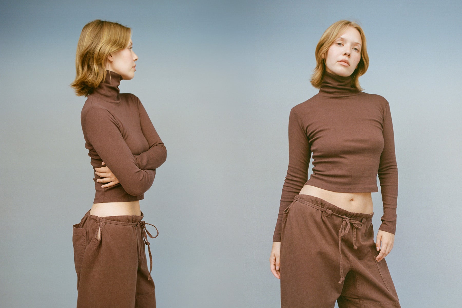 Turtleneck L/S Bellevue Tee - Chocolate