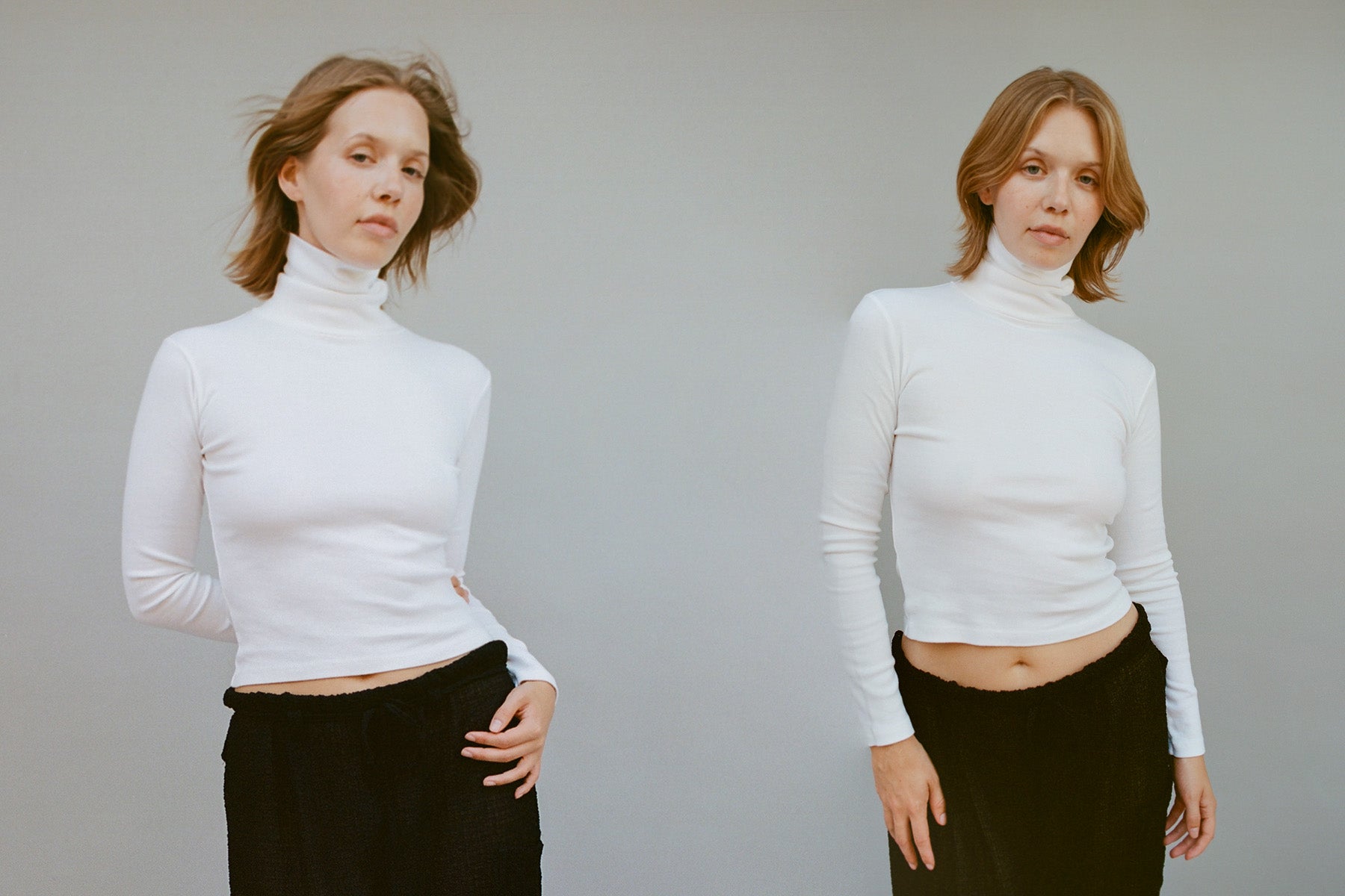 Turtleneck L/S Bellevue Tee - White