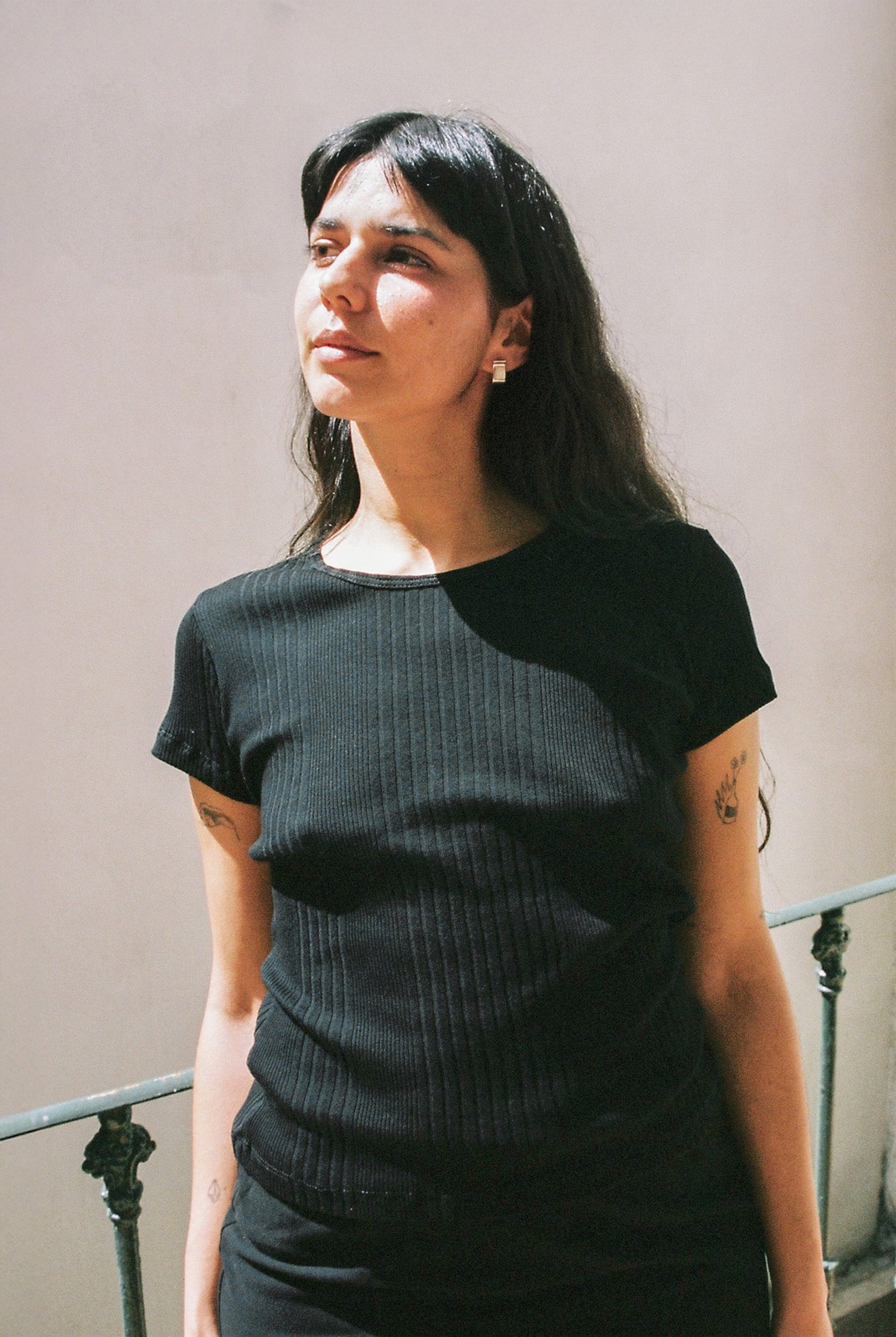 Variated Rib S/S Tee - Black