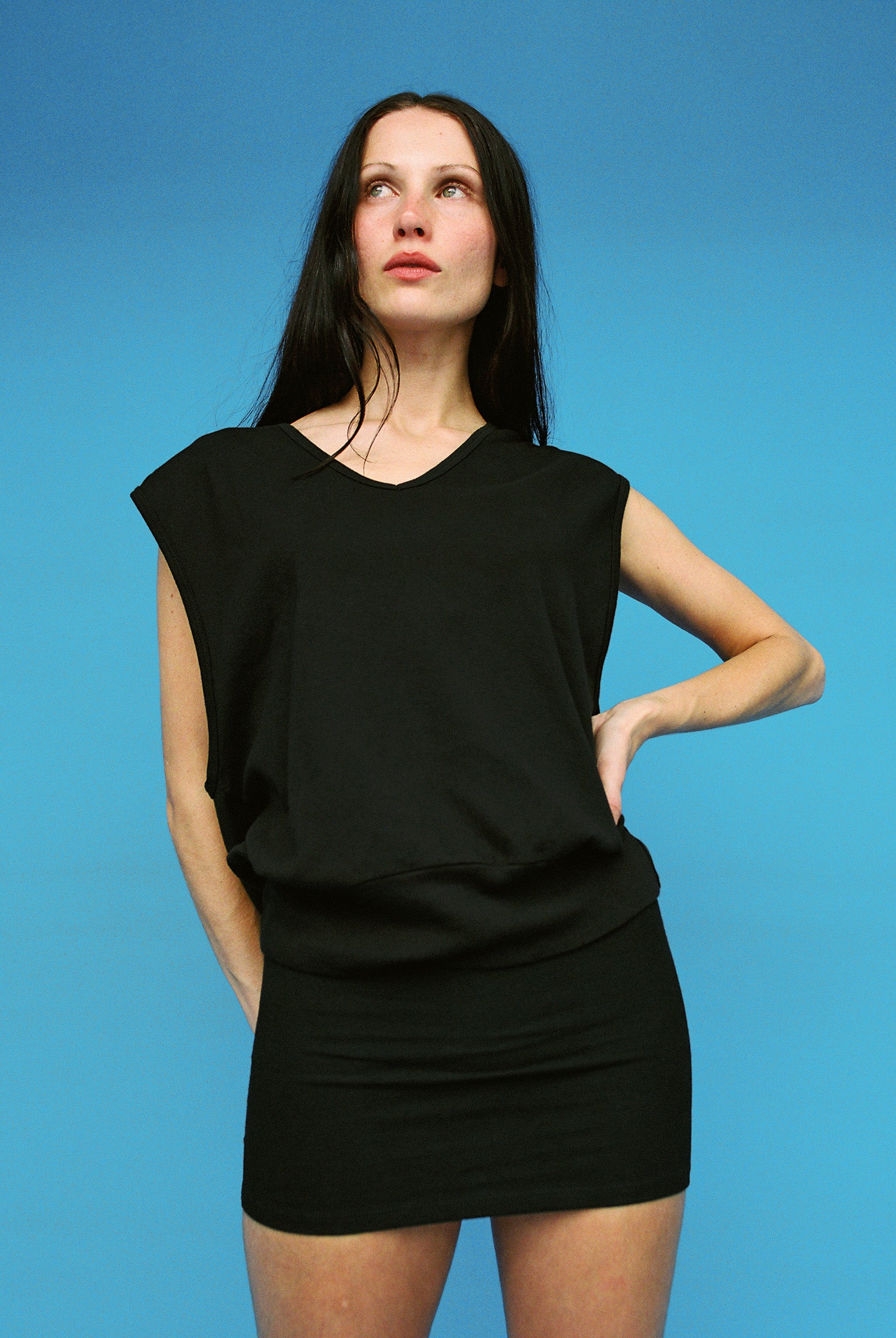 Billie Oversized Vest - Black