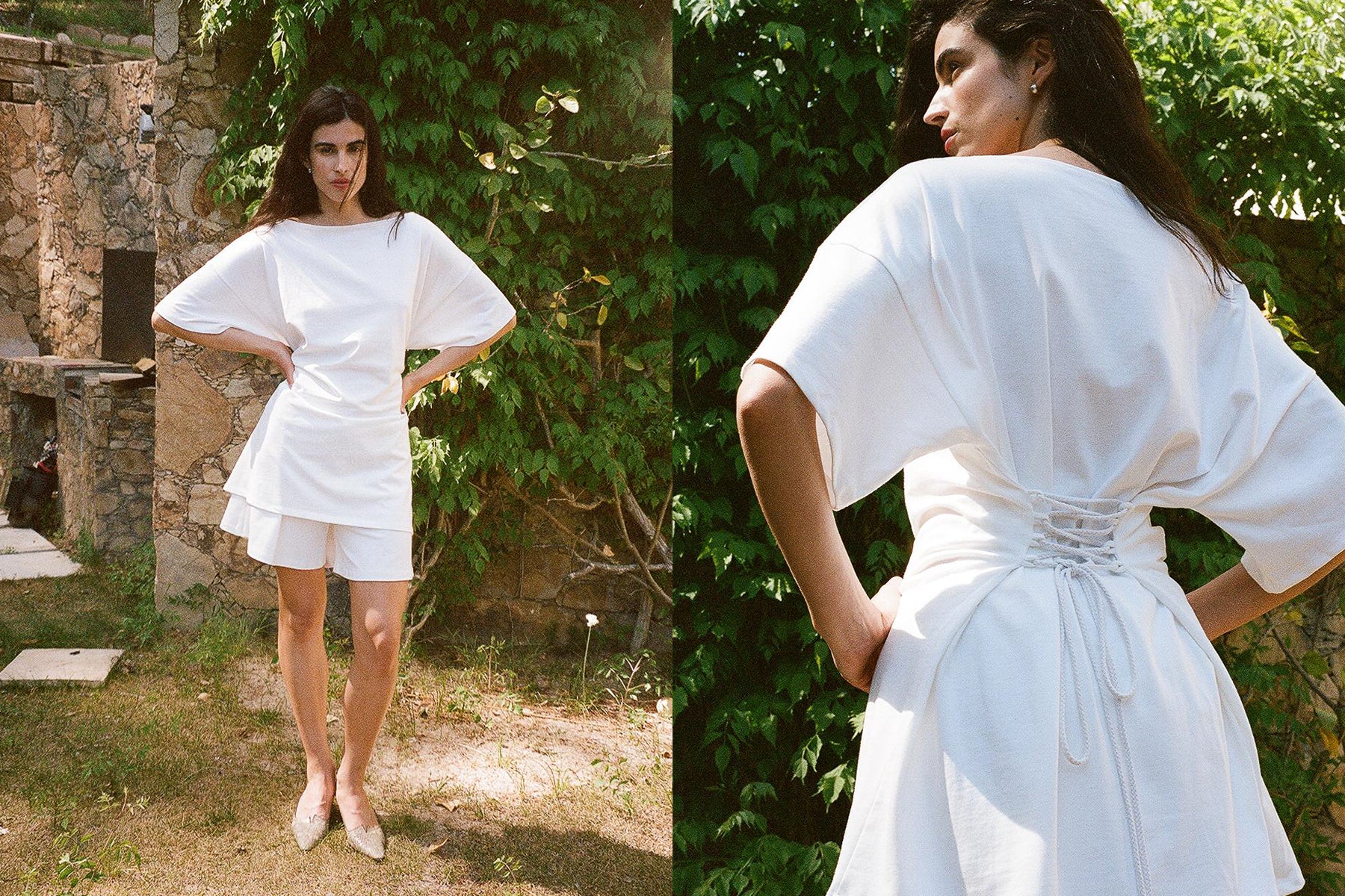 Skipper Shirt Dress - White