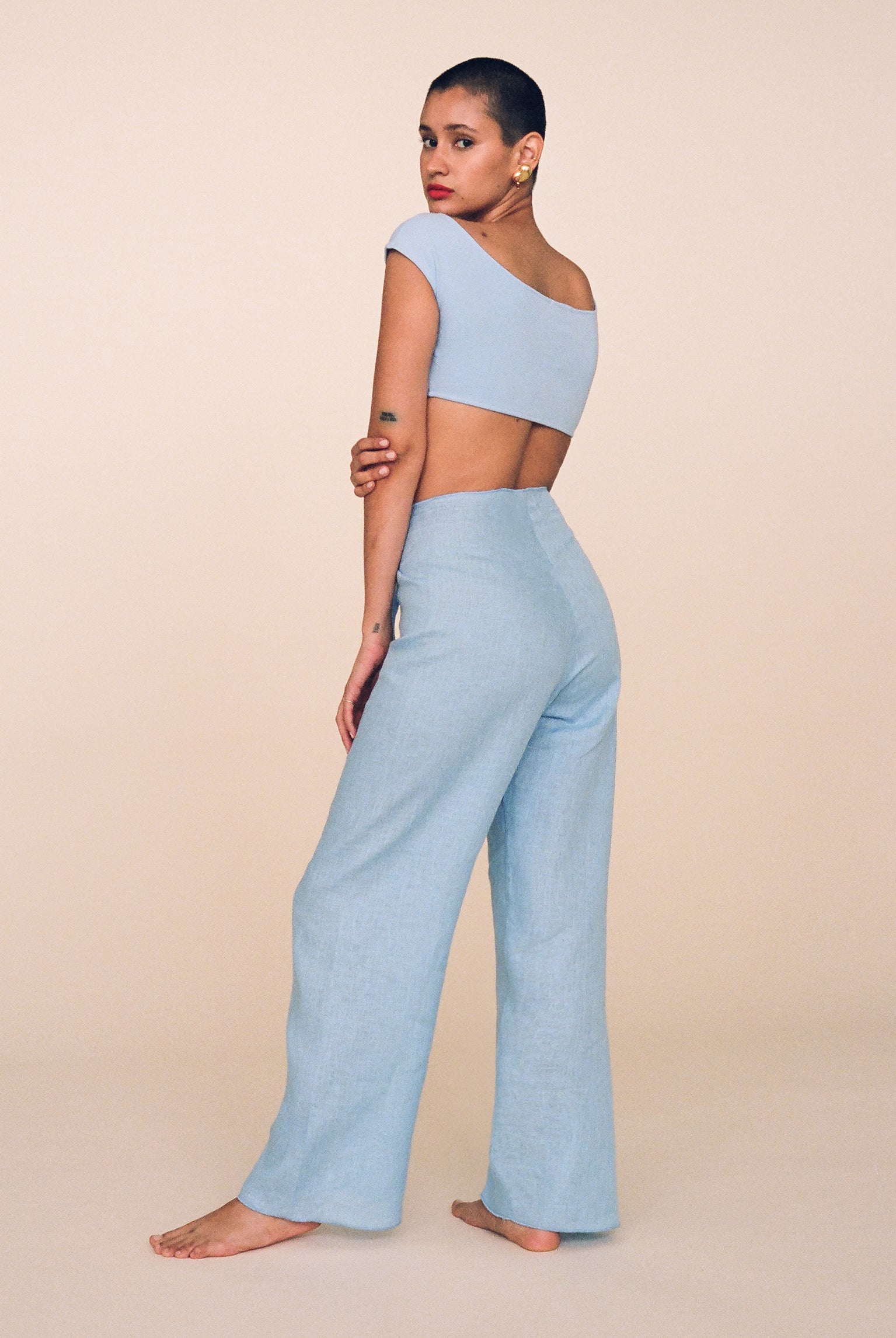 Salinas Crop Top - Baby Blue