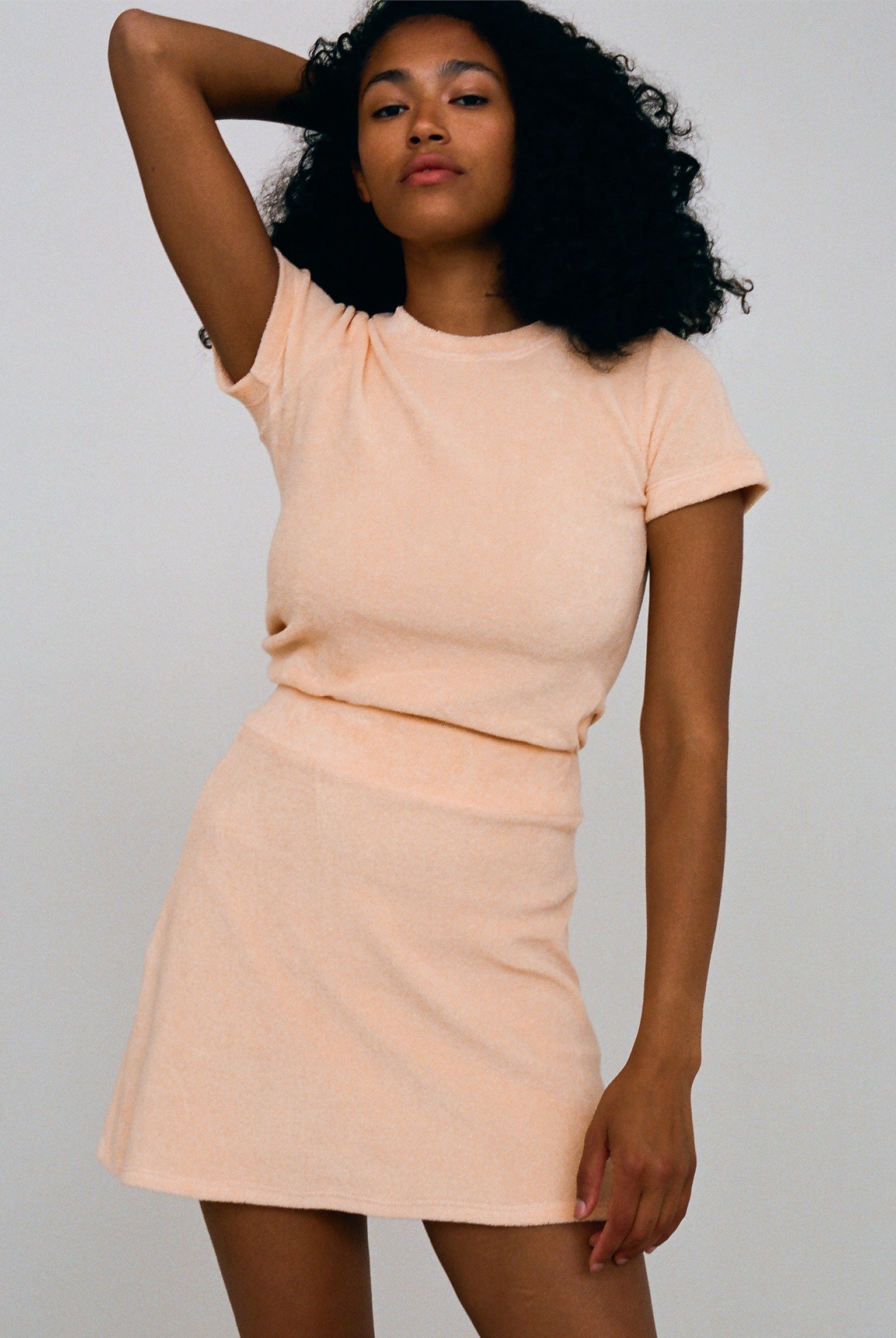 Terry Tennis Skirt - Peach