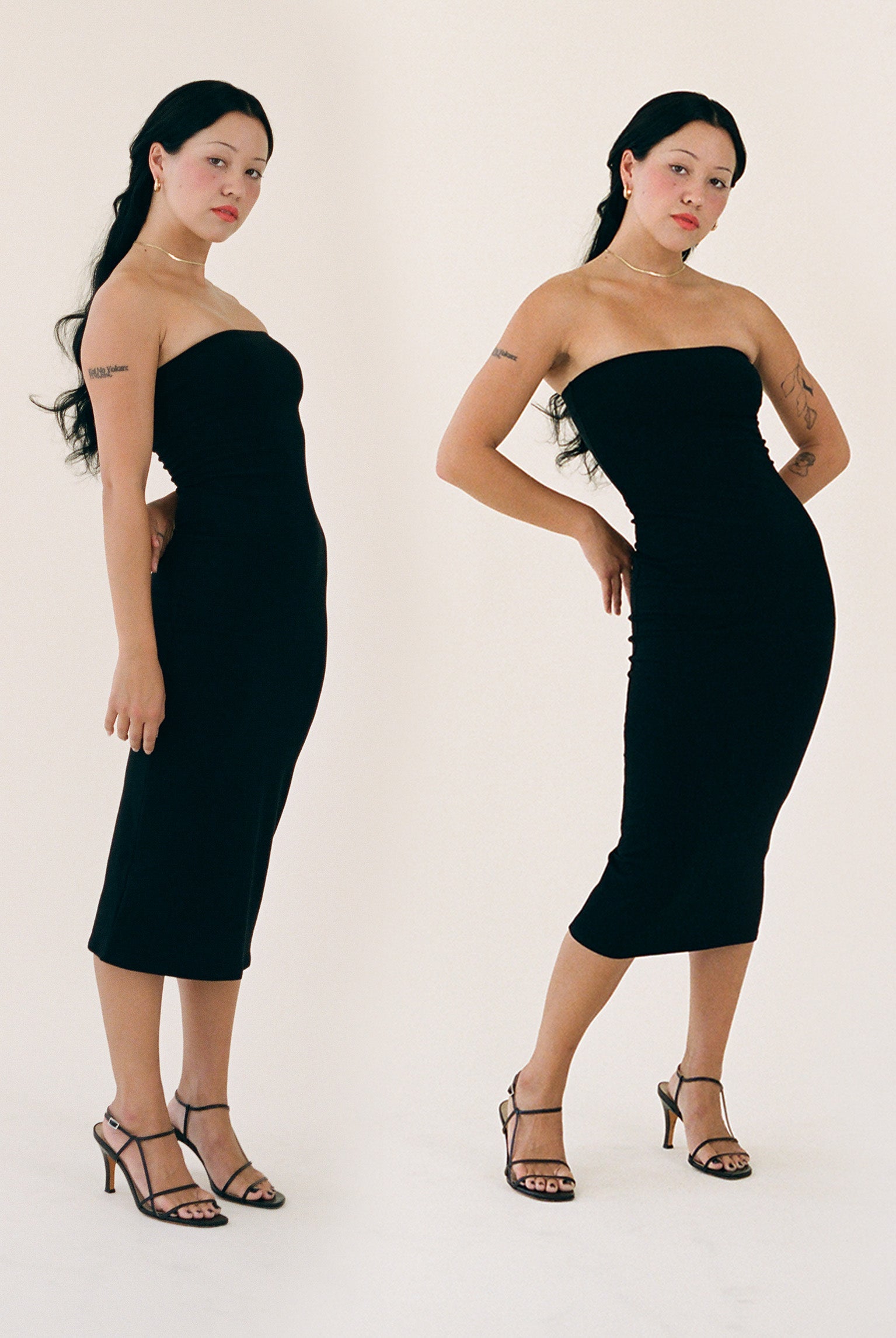 Tube Convertible Midi Dress - Black