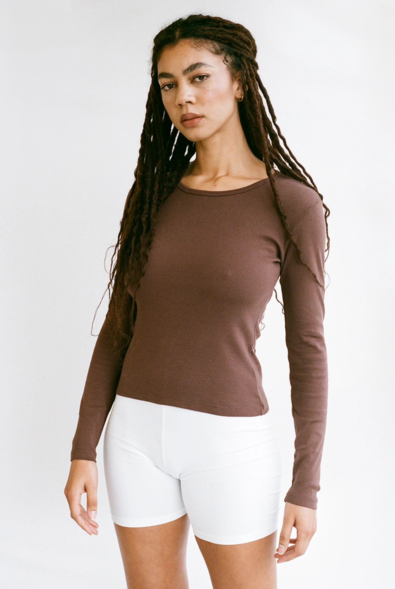 Long Sleeve Bellevue Tee - Chocolate (2nd Quality)
