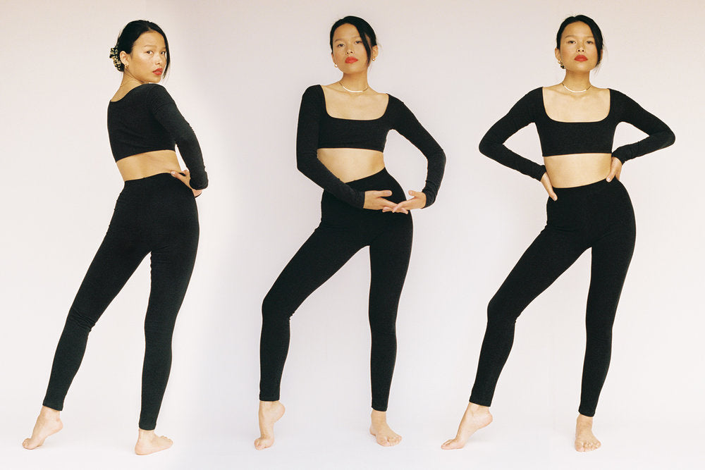 El Tigre Chiquito L/S Crop Top - Black