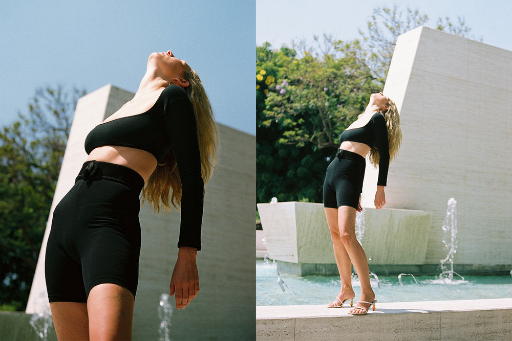 El Tigre Chiquito L/S Crop Top - Black