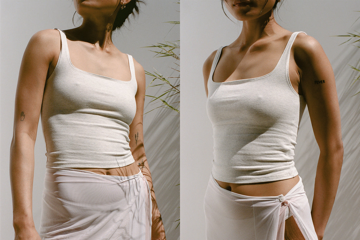 Matisse Scooped Tank - Ash Grey