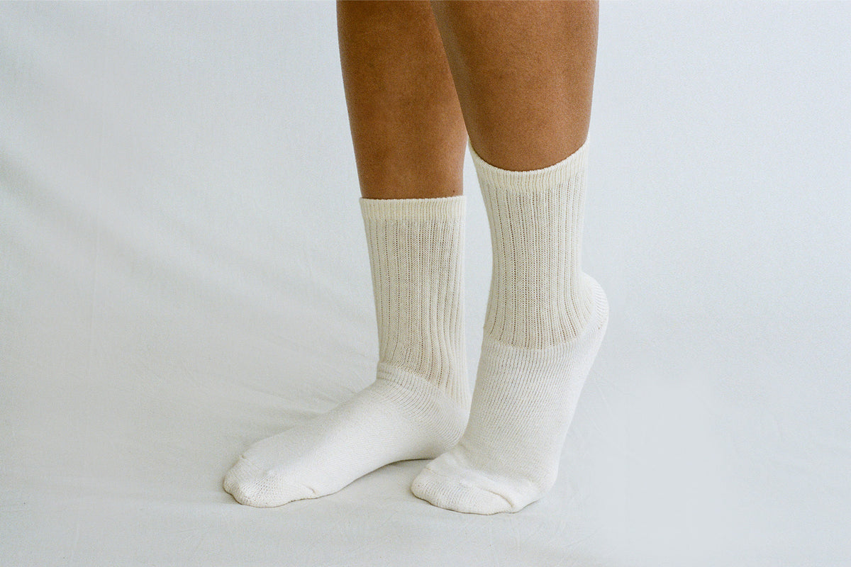 Organic Threads Crew Socks (3 Pack) - Cream