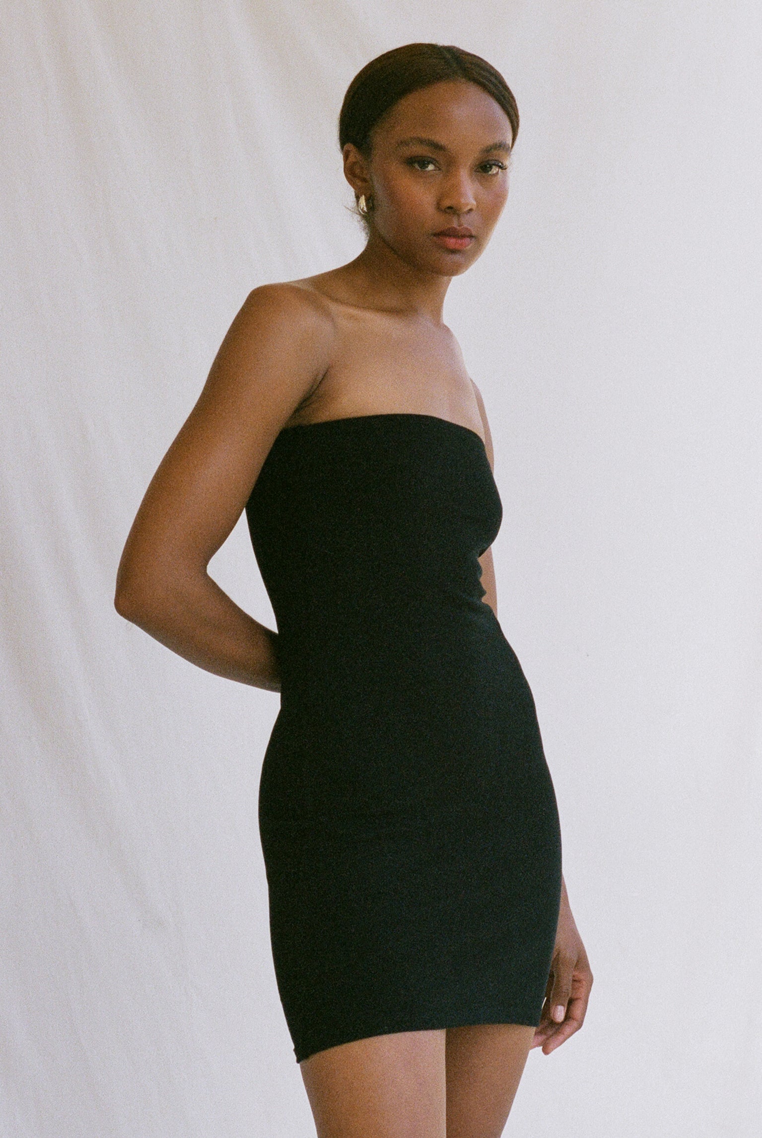 Tube Convertible Mini Dress - Black