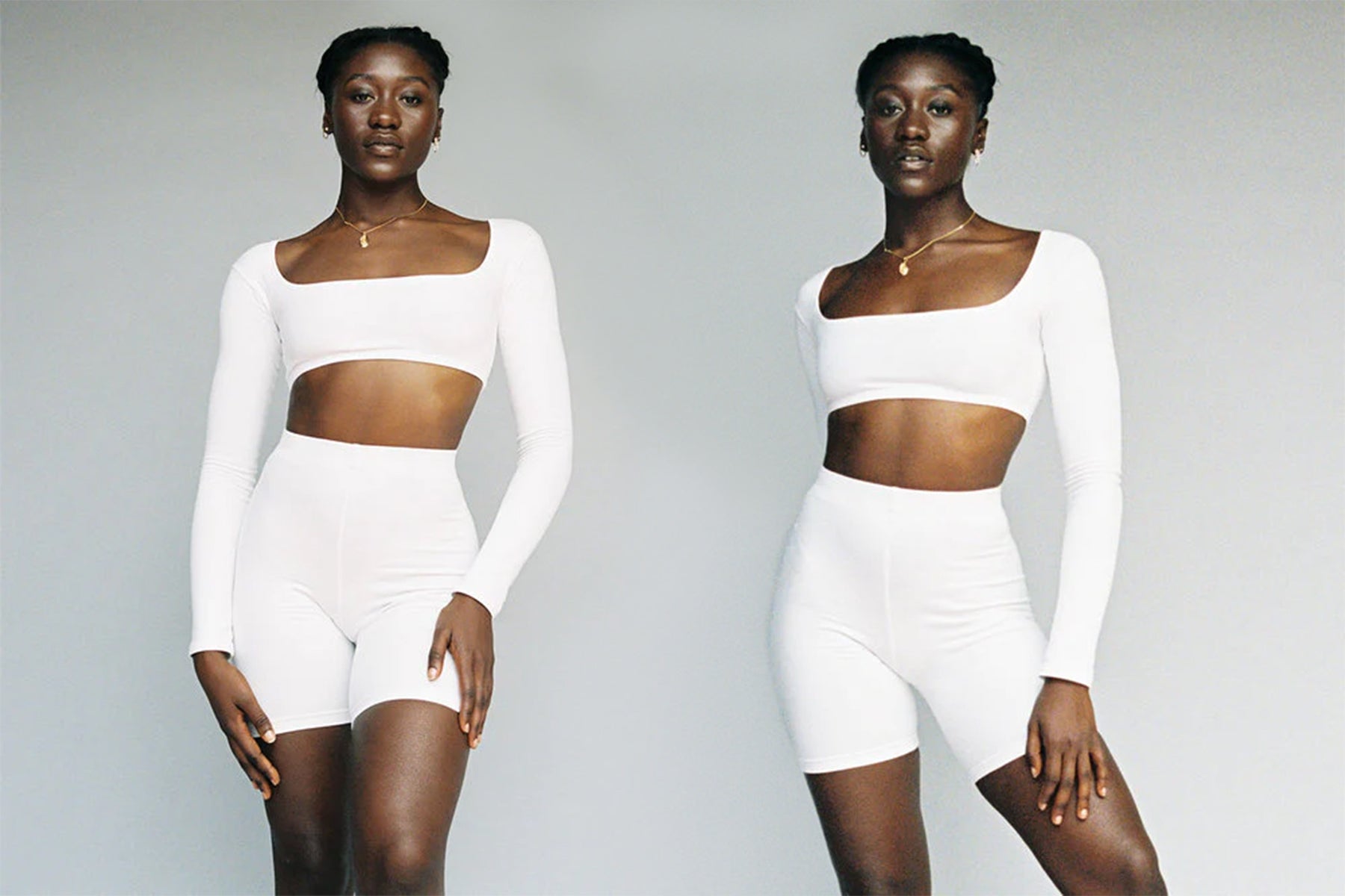 El Tigre Chiquito L/S Crop Top - White (2nd Quality)