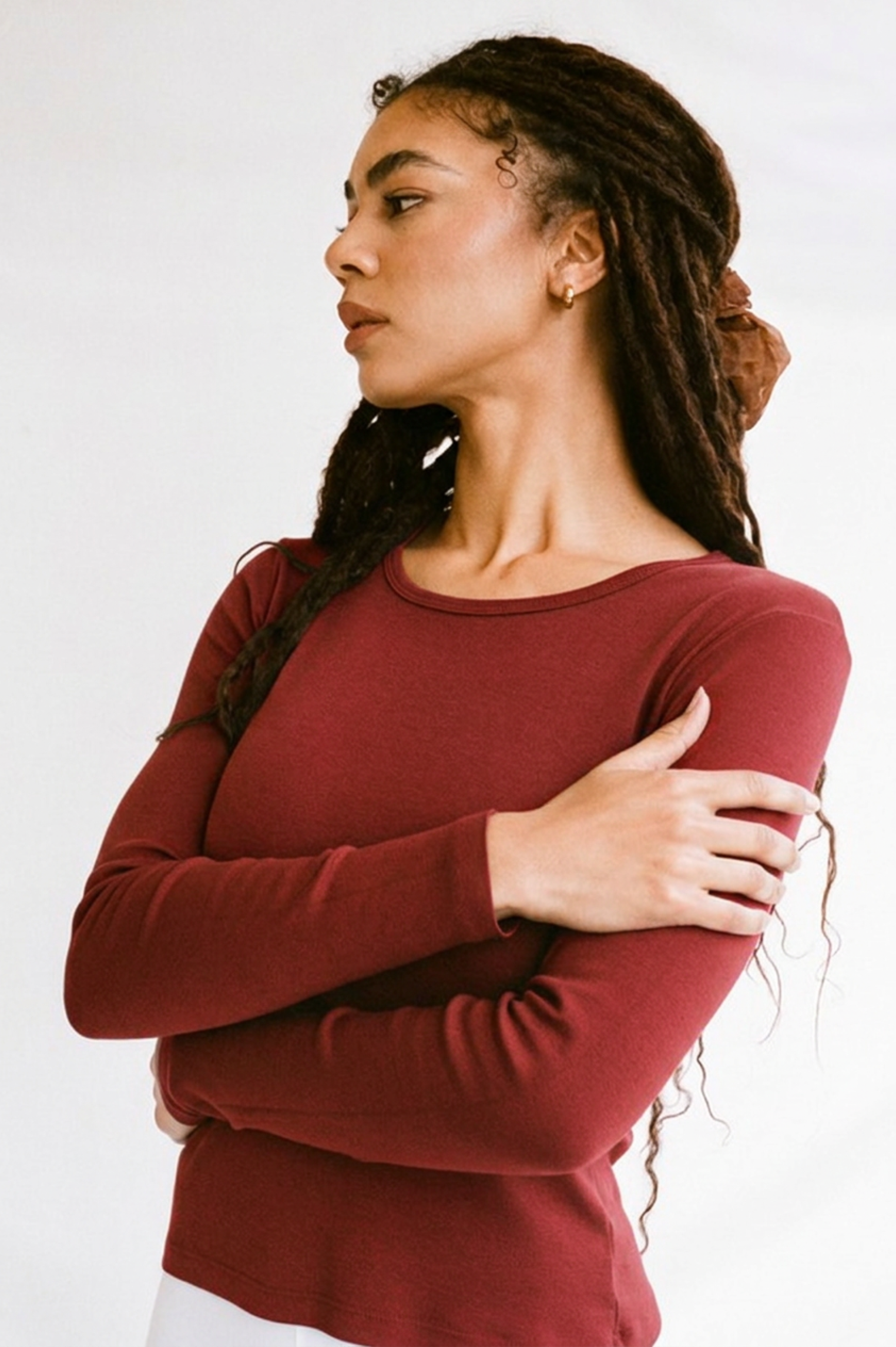 Long Sleeve Bellevue Tee - Sangria