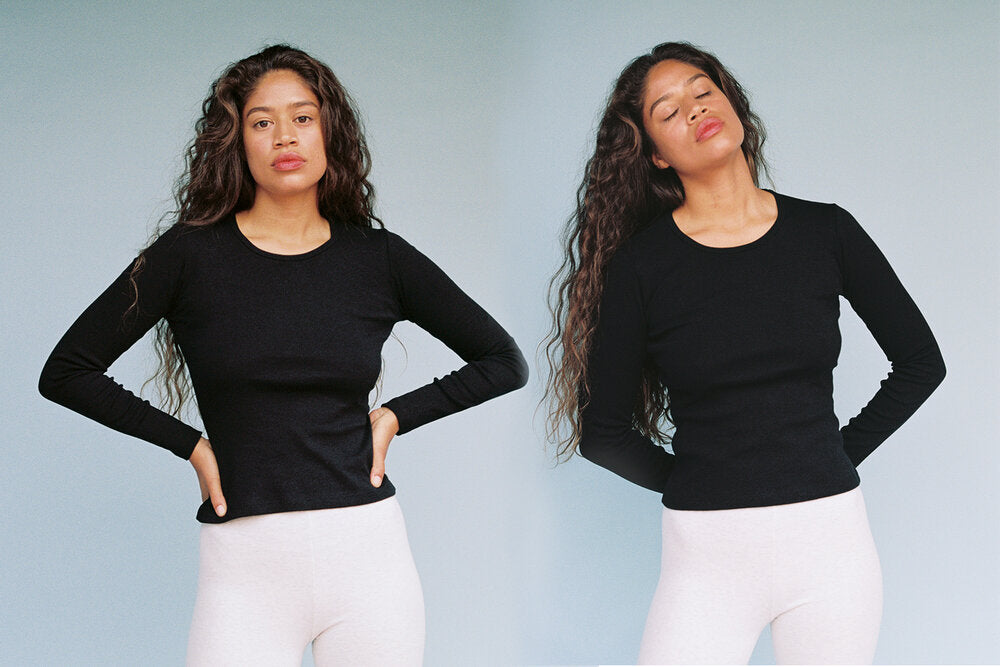 Long Sleeve Bellevue Tee - Black (2nd Quality)