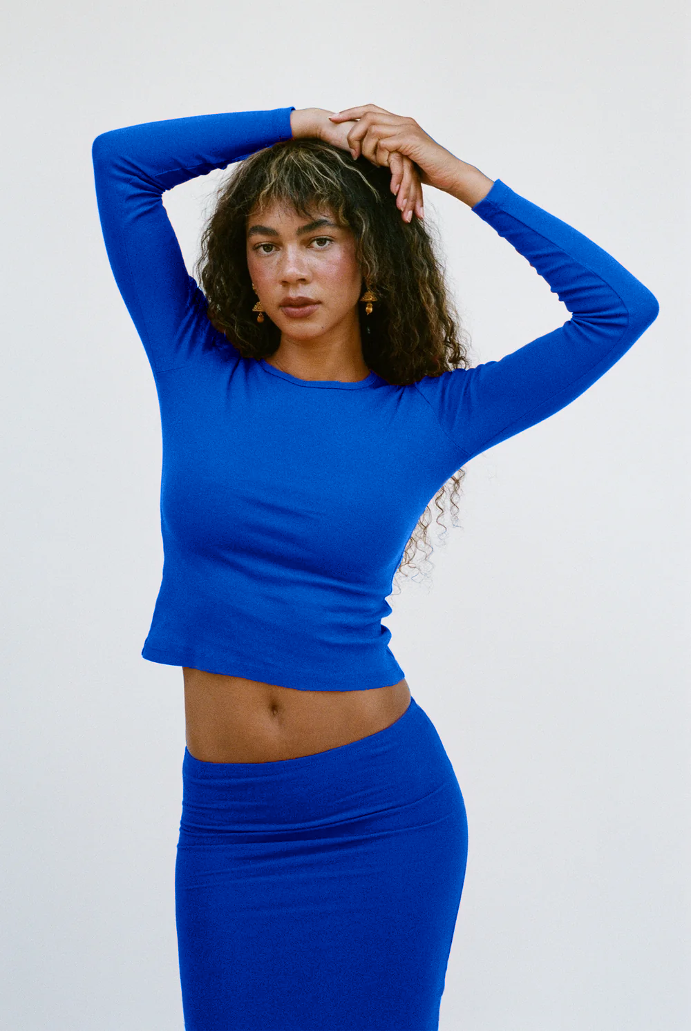 Long Sleeve Bellevue Tee - Lapis