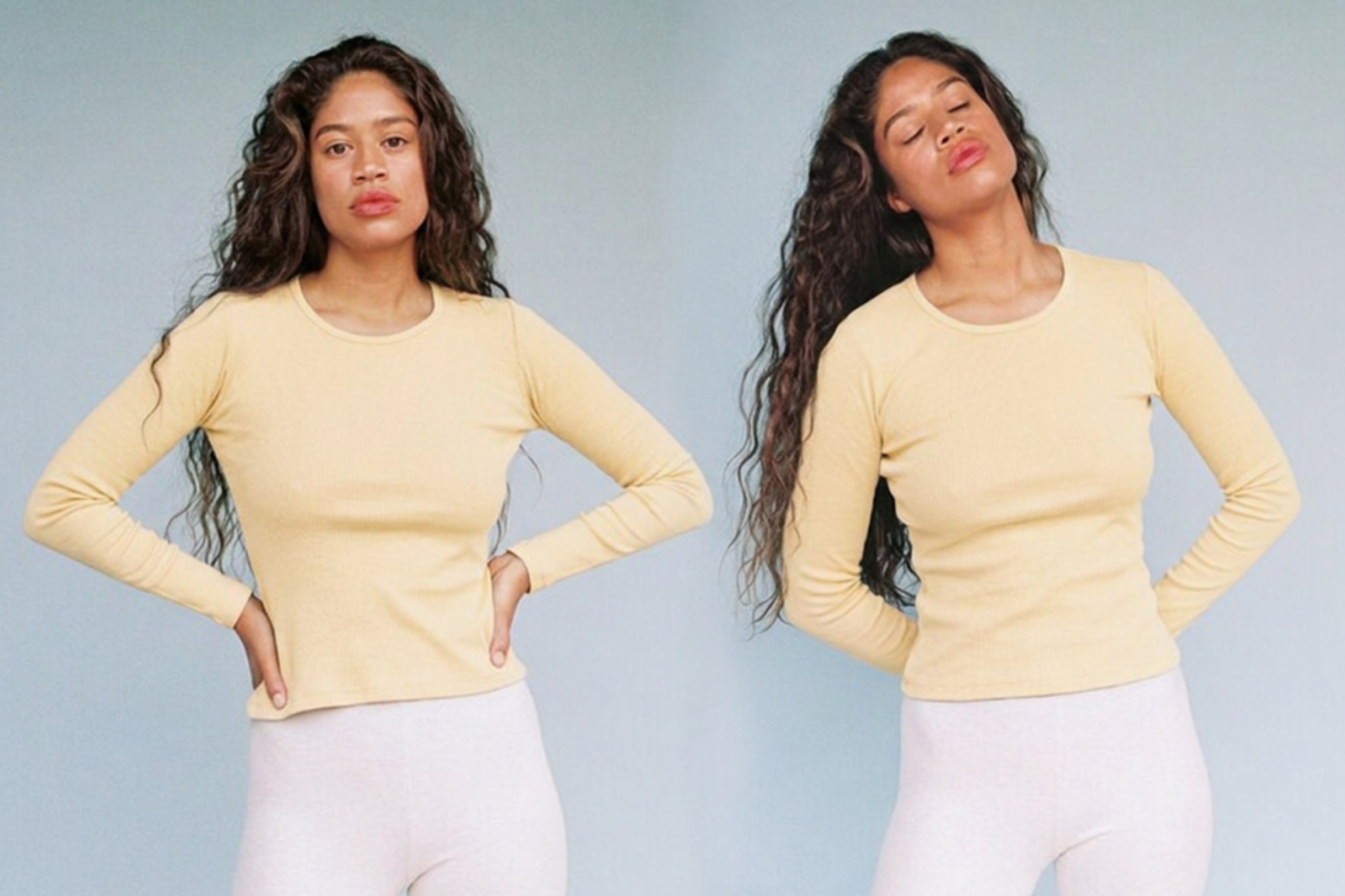 Long Sleeve Bellevue Tee - Mellow Yellow
