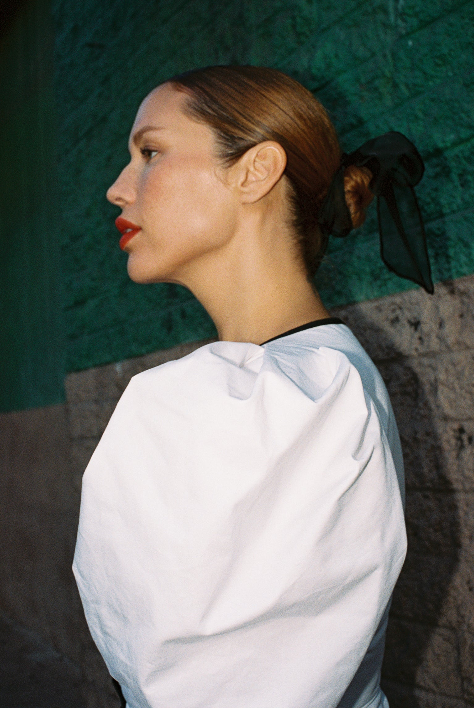 Audrey Contrast Top - White/Black
