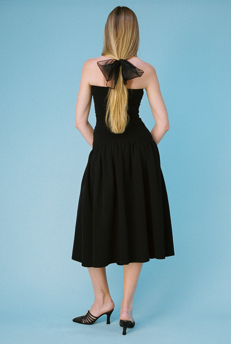 The Tube Dropwaist Convertible Dress - Black