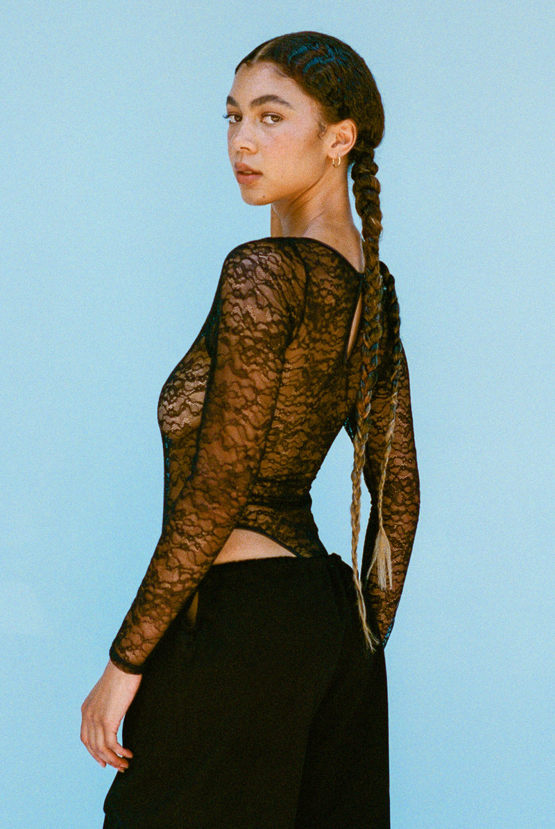 Lace Long Sleeve Bodysuit - Black – GIL RODRIGUEZ