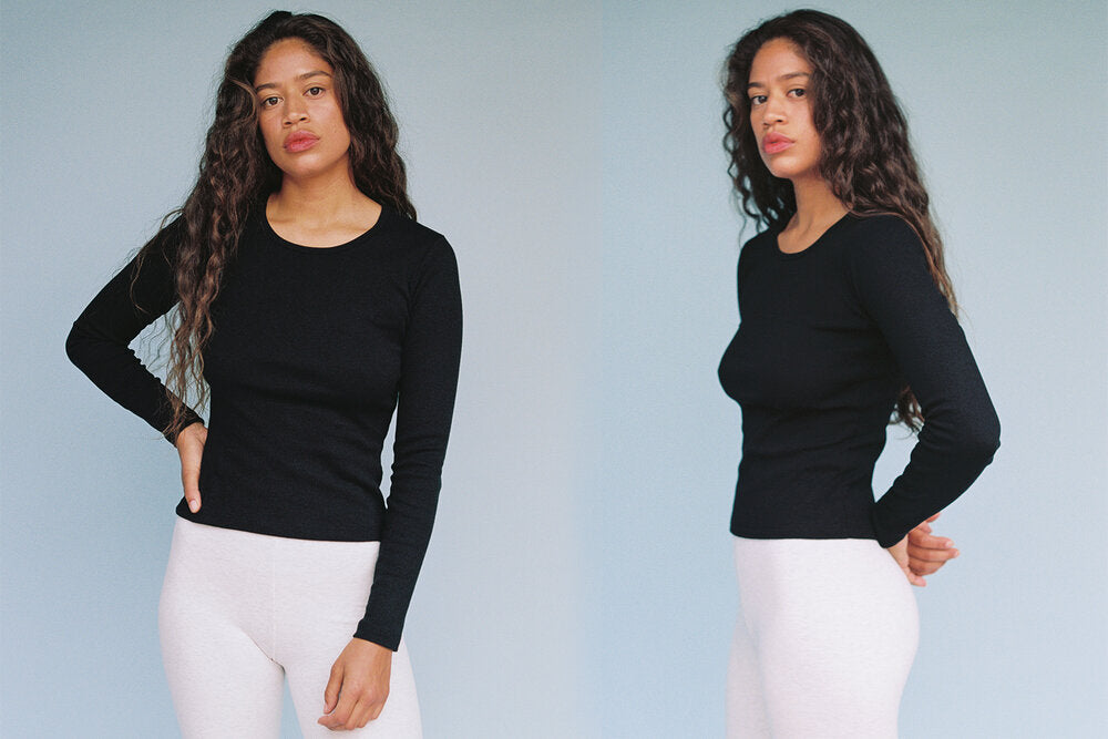 Long Sleeve Bellevue Tee - Black (2nd Quality)