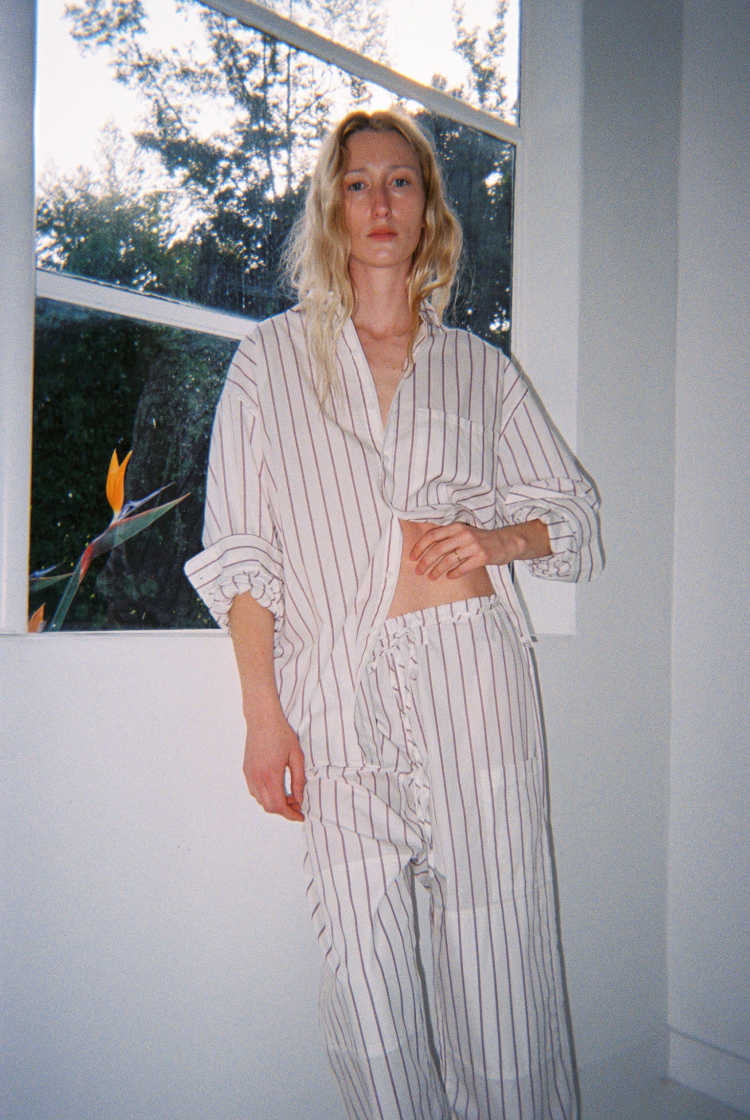 Lou Pant - Burgundy Stripe