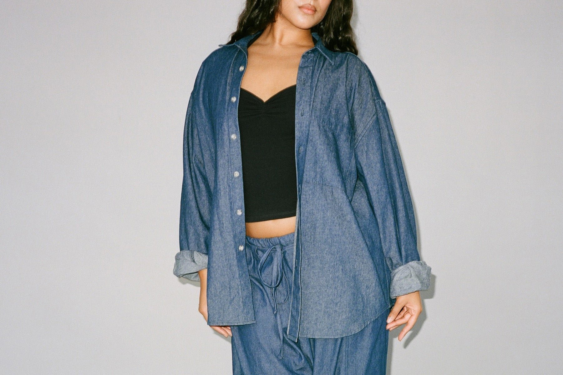 Big Denim Button Up - Dark Wash