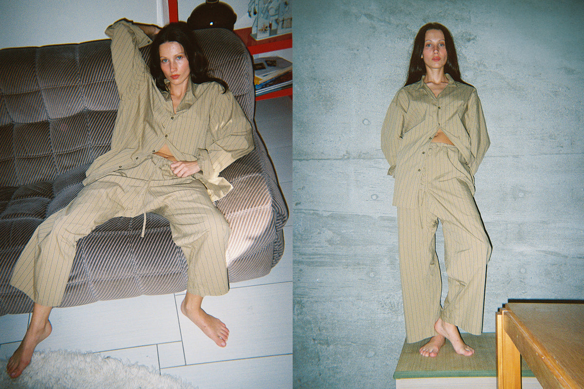 Lou Pant - Camel Stripe