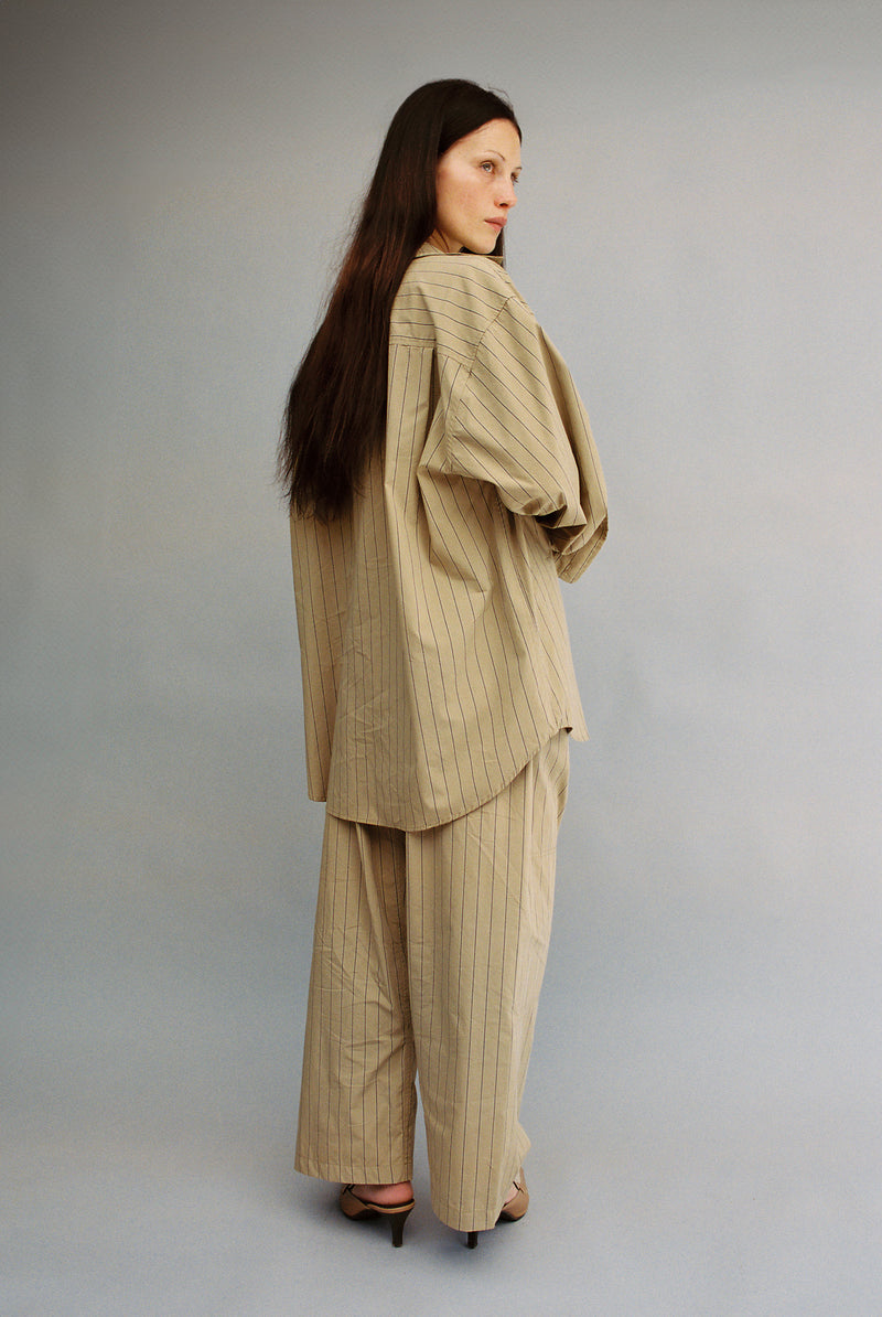 The Lou Pant - Camel Stripe