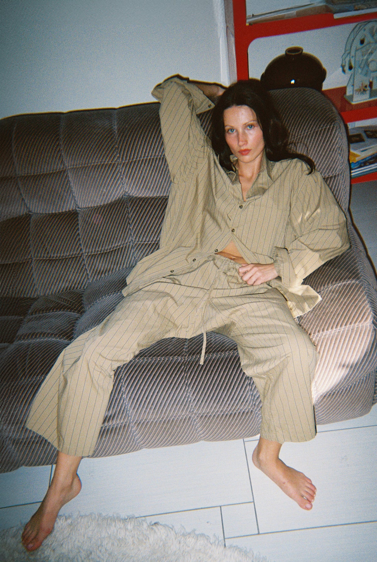 Lou Pant - Camel Stripe