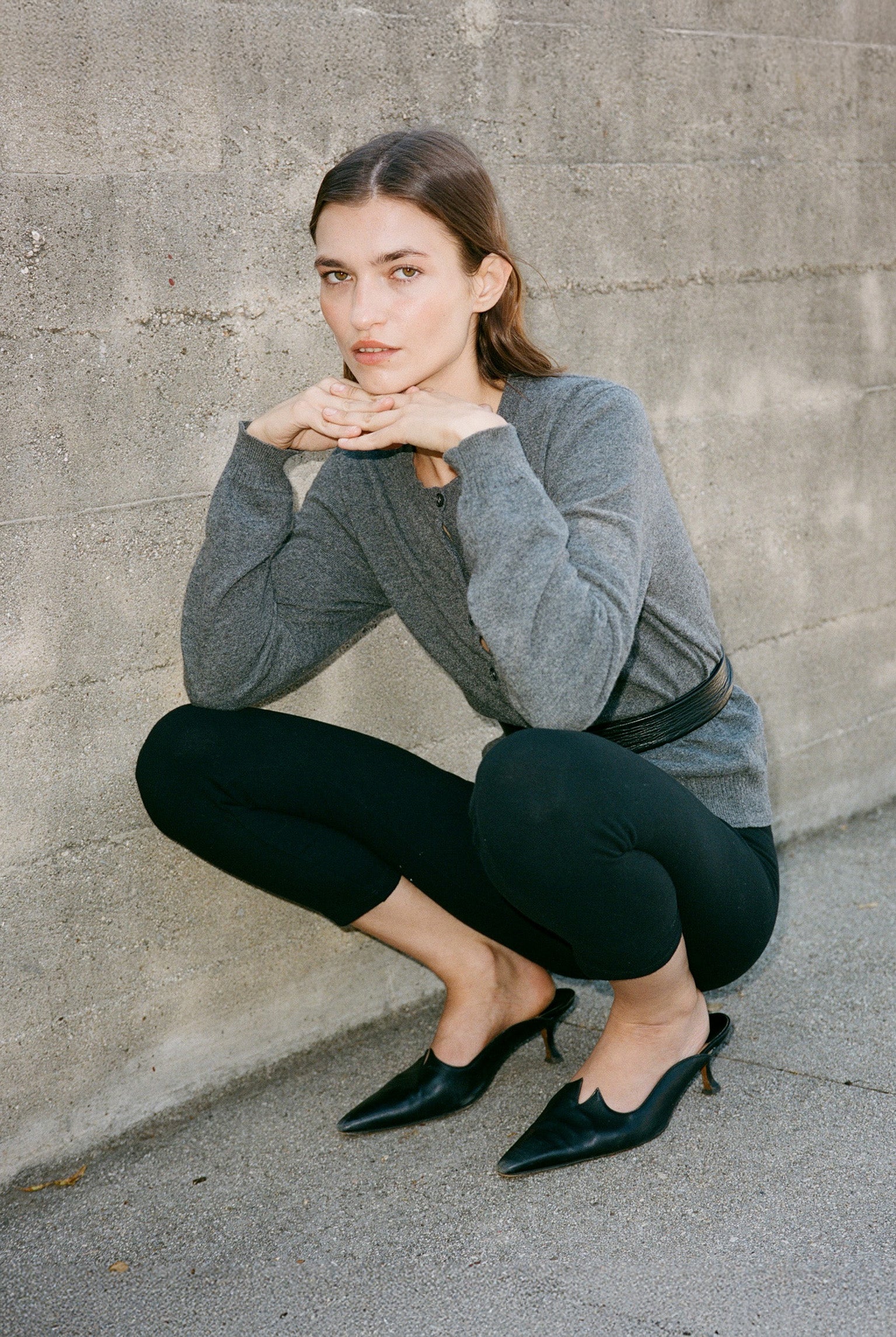 Tricot x Gil Rodriguez Cashmere Cardigan - Charcoal