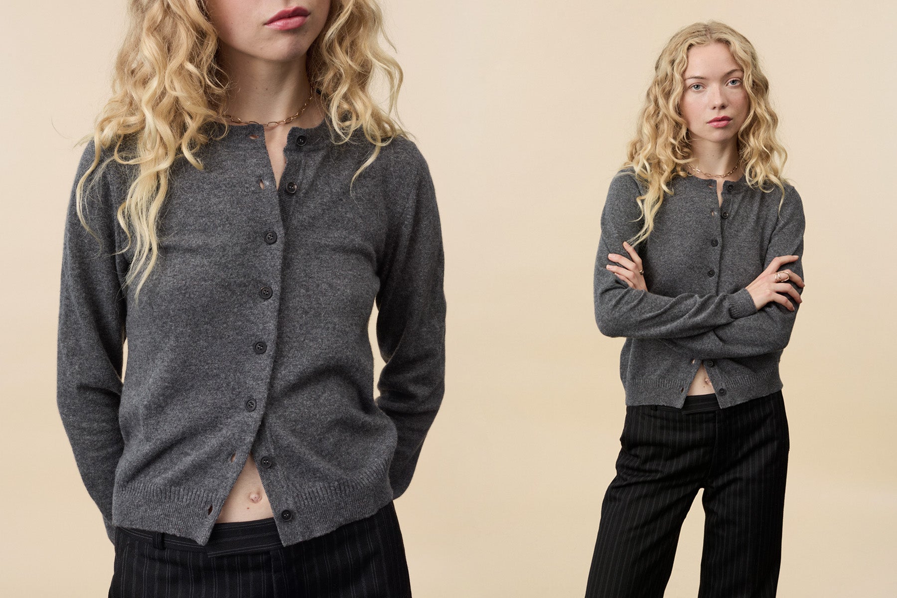 Tricot x Gil Rodriguez Cashmere Cardigan - Charcoal