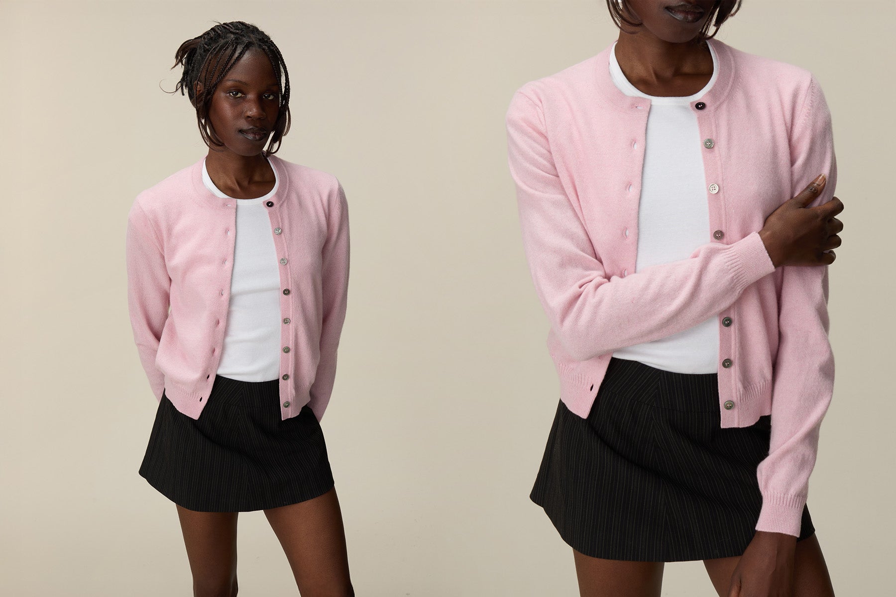 Tricot x Gil Rodriguez Cashmere Cardigan - Rosa