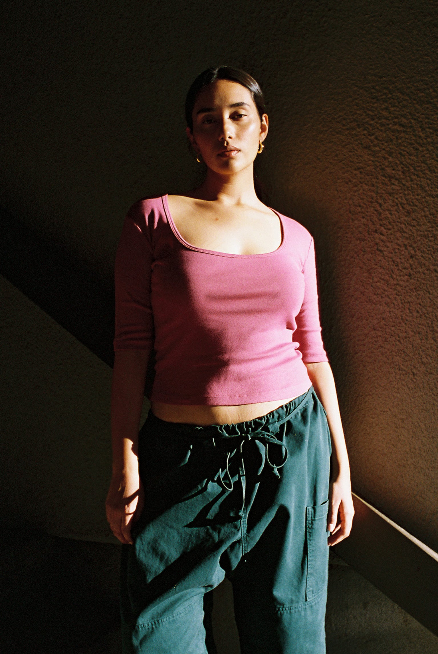 Celine Half-Sleeve Top - Mauvewood