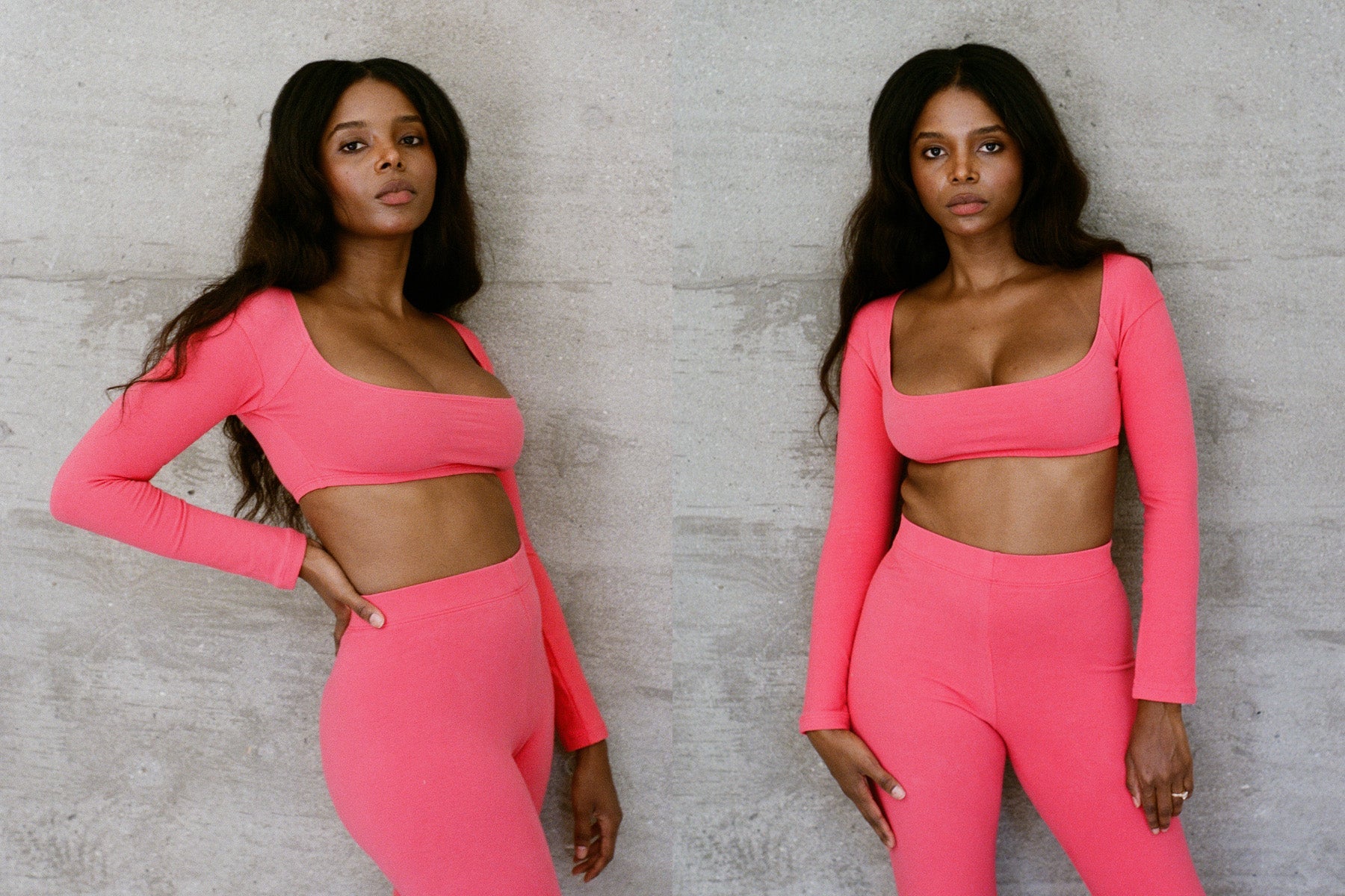 El Tigre Chiquito L/S Crop Top - Hibiscus (2nd Quality)