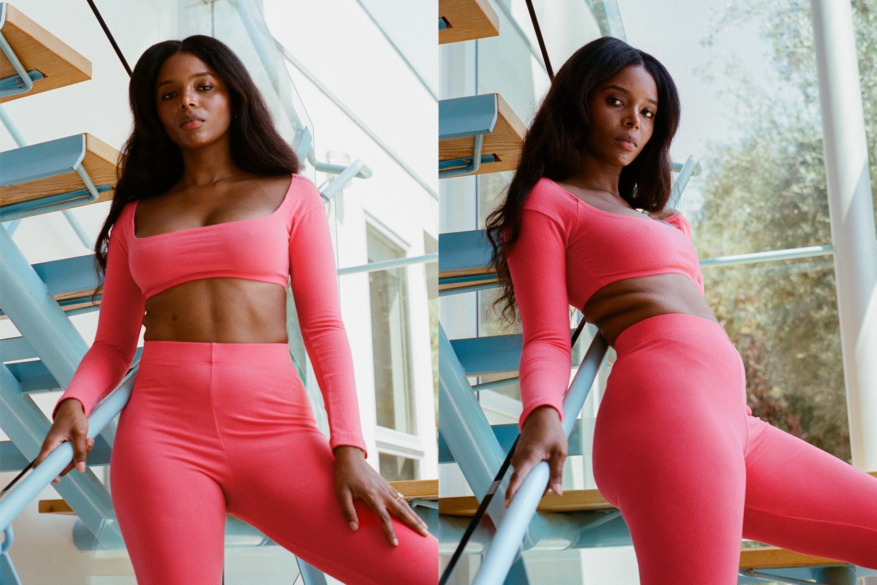 El Tigre Chiquito L/S Crop Top - Hibiscus (2nd Quality)
