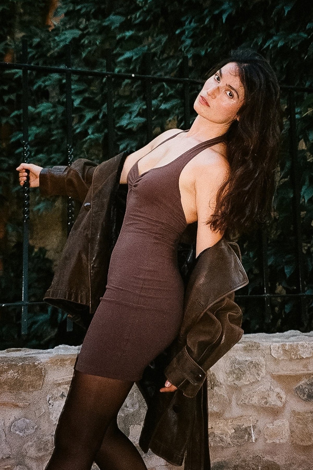 Corazon Mini Dress - Chocolate