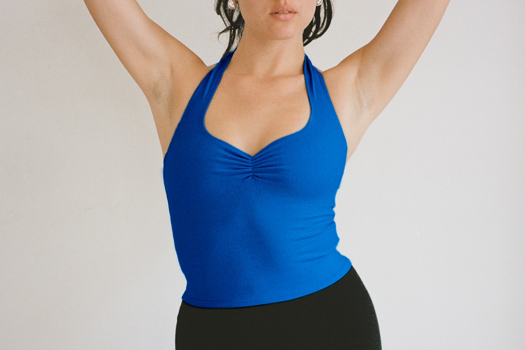 pain or pleasure heart ribon top シズニルック Corazon Halter Top - Lapis | GIL RODRIGUEZ