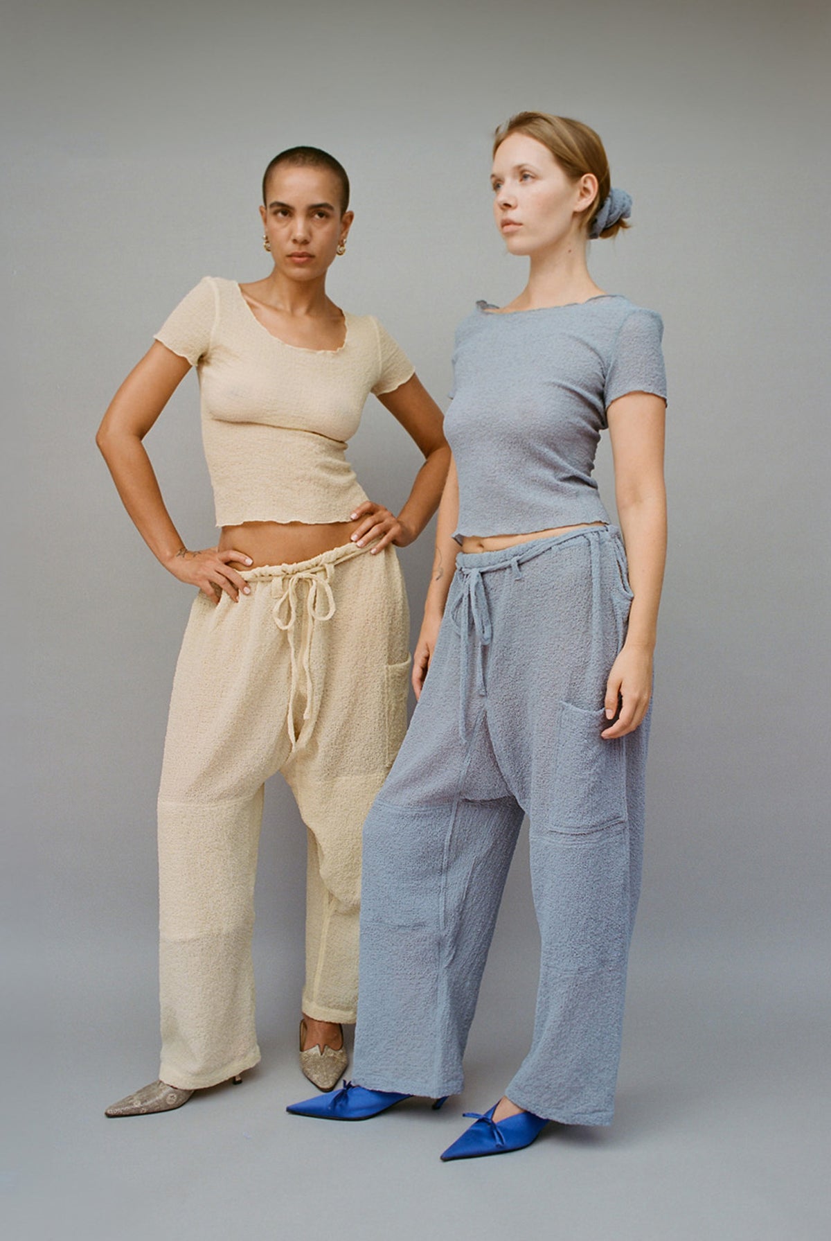 Crinkle Lou Pant - Misty Blue