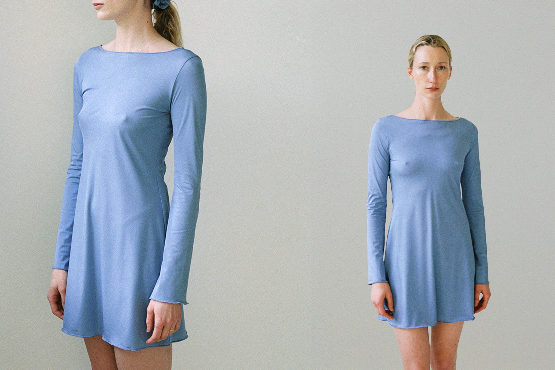 Metallic Knit Elektra Dress - Glacier