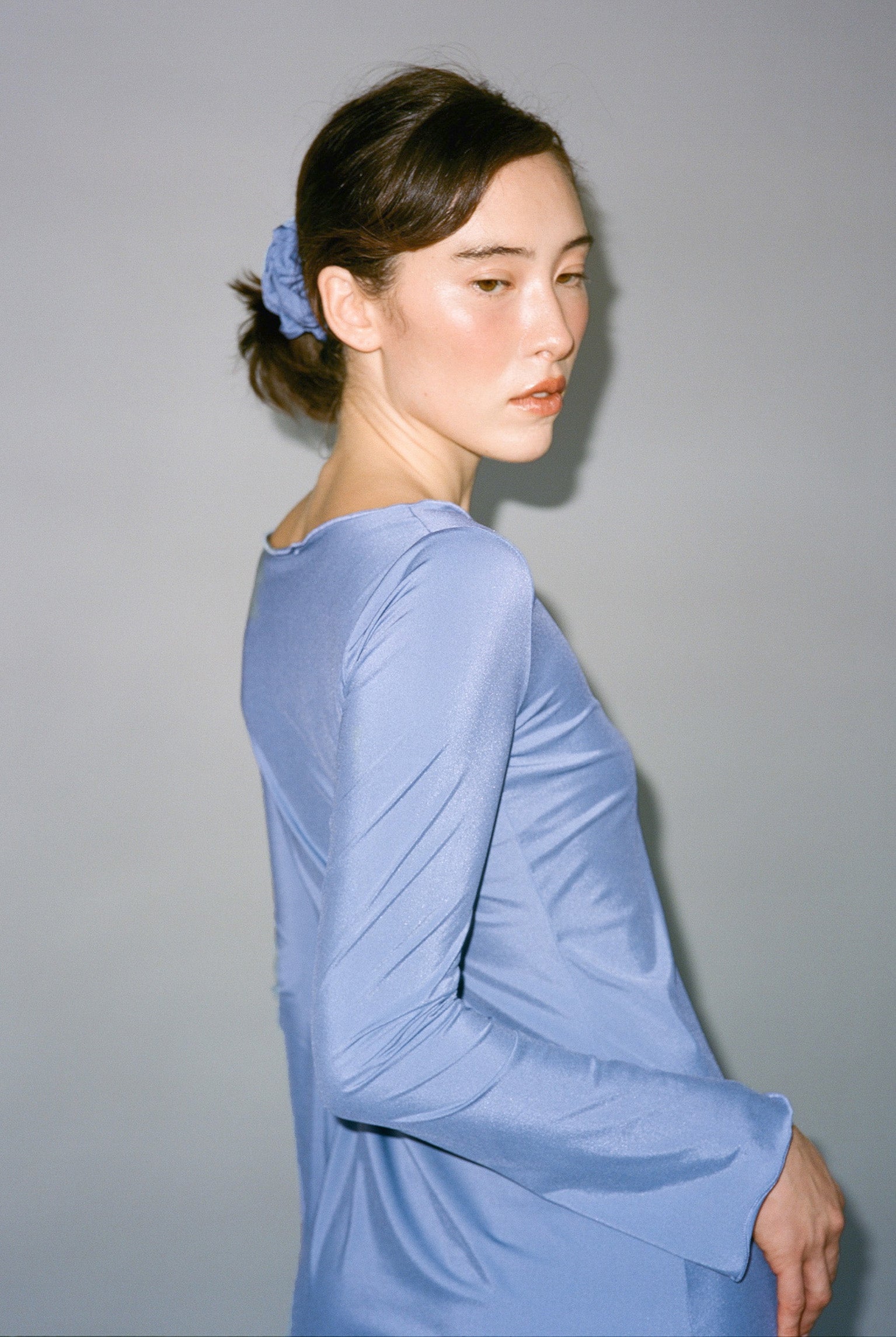 Metallic Knit Elektra Dress - Glacier