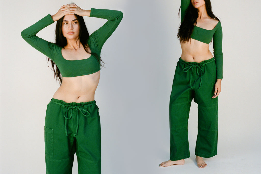 LANIDOR Green Girls Cotton Pant – Globalstock