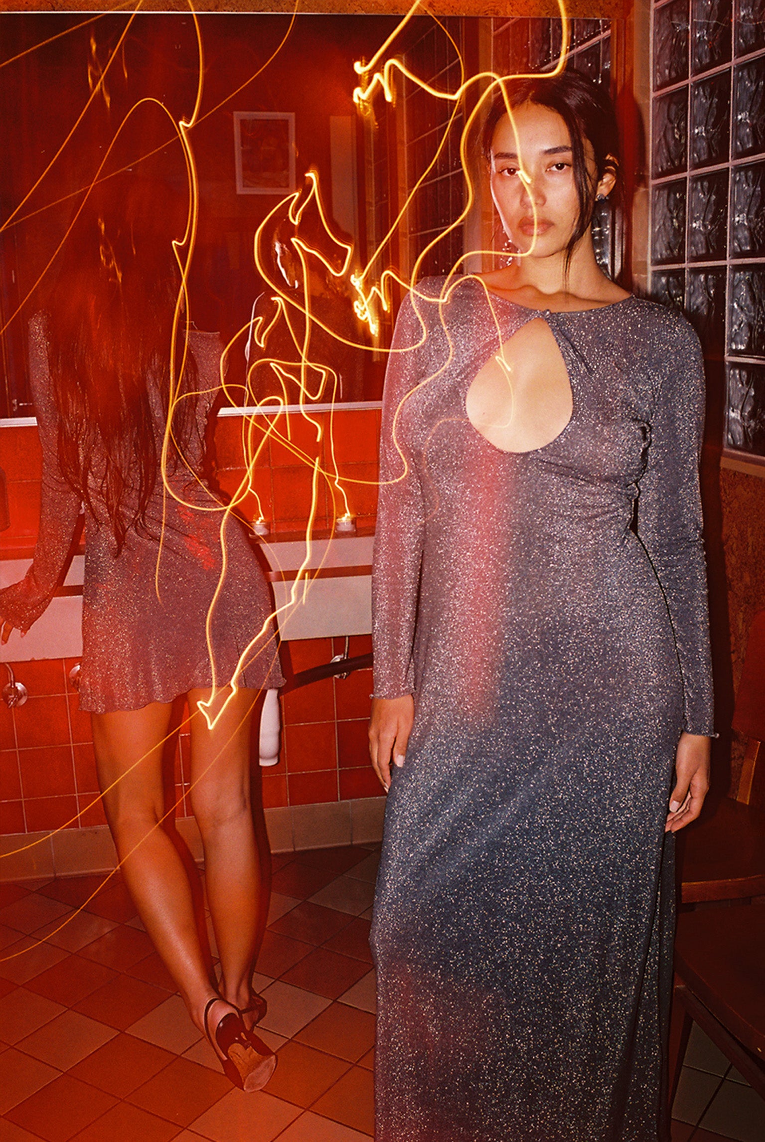 Shimmer Knit Jane Dress - Espresso