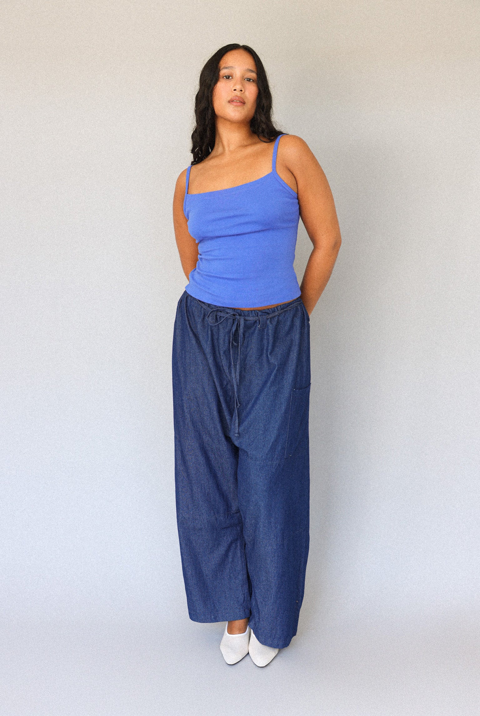 TED LAPIDUS vintageジレ ベスト LAILATOKIO LaPointe Tank - Violet Blue | GIL RODRIGUEZ