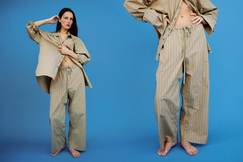 The Lou Pant - Camel Stripe