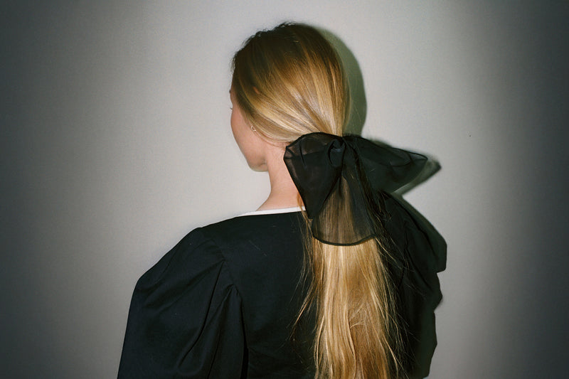 Organza Hair Sash - Black