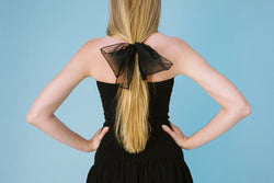 Organza Hair Sash - Black