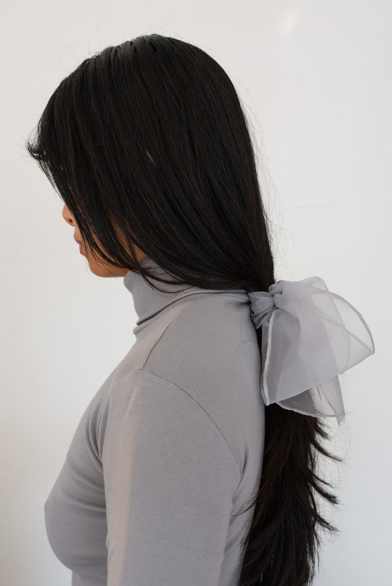 Organza Hair Sash - Oyster