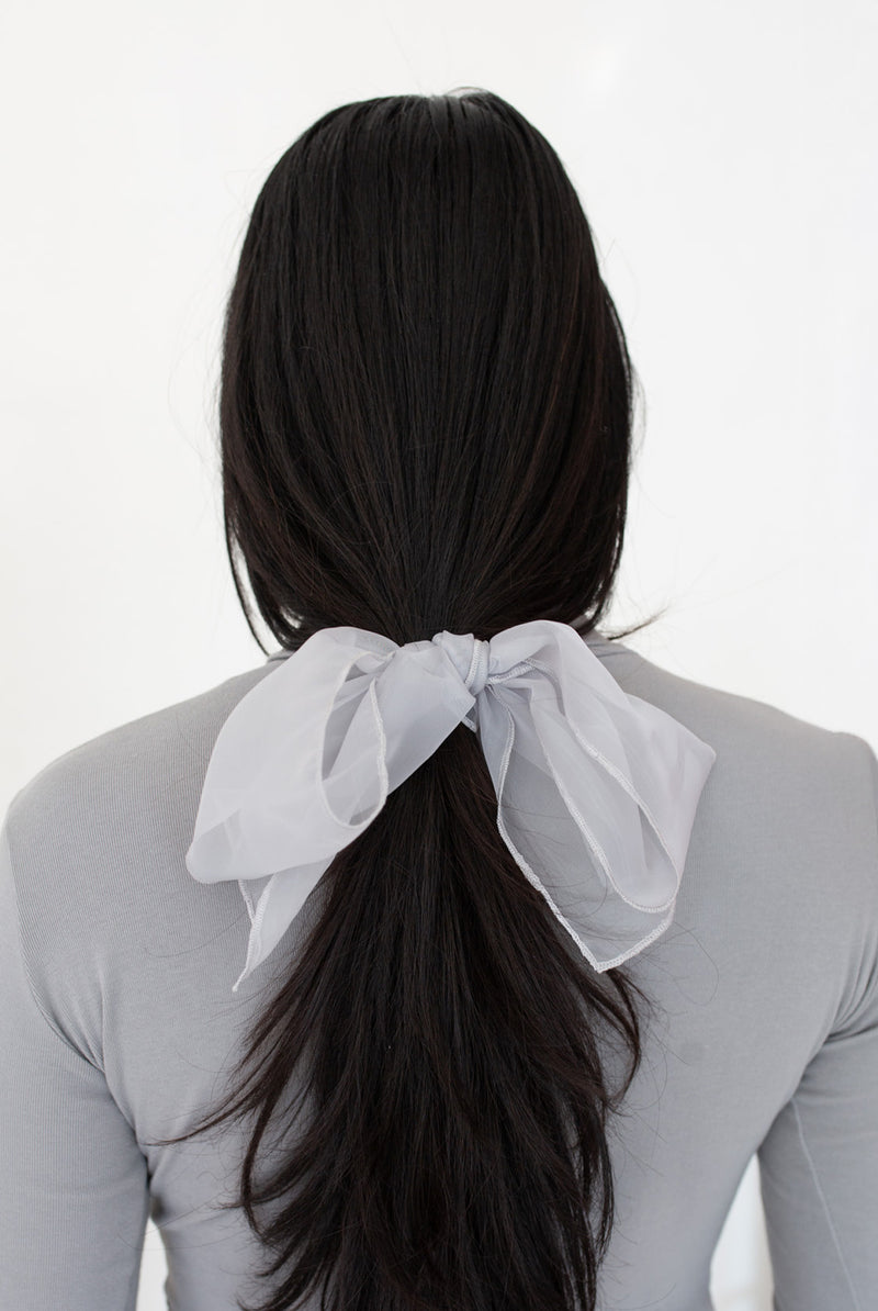 Organza Hair Sash - Oyster