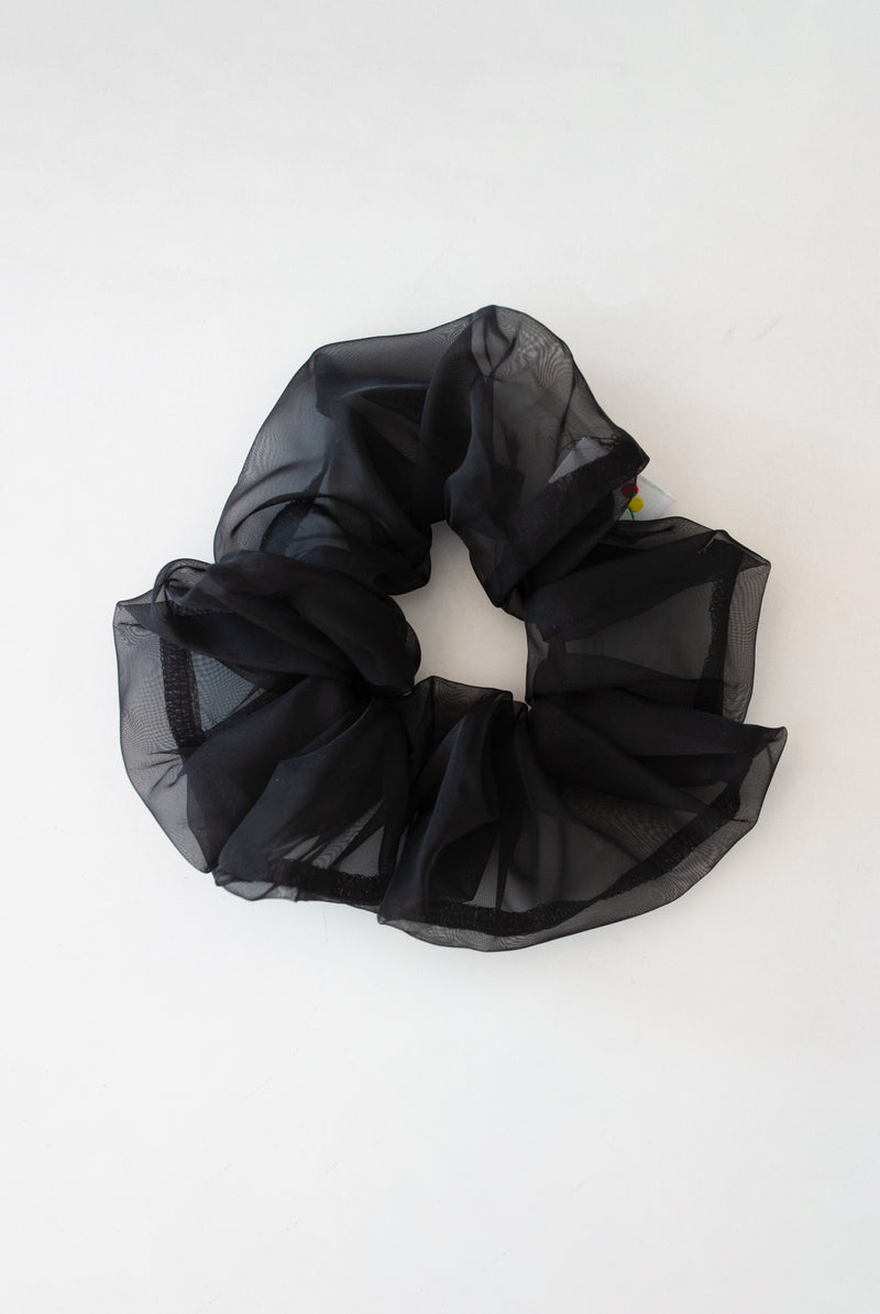 Organza Scrunchie - Black